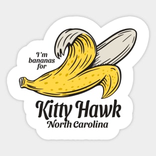 Kitty Hawk, NC Summertime Vacationing Going Bananas Sticker